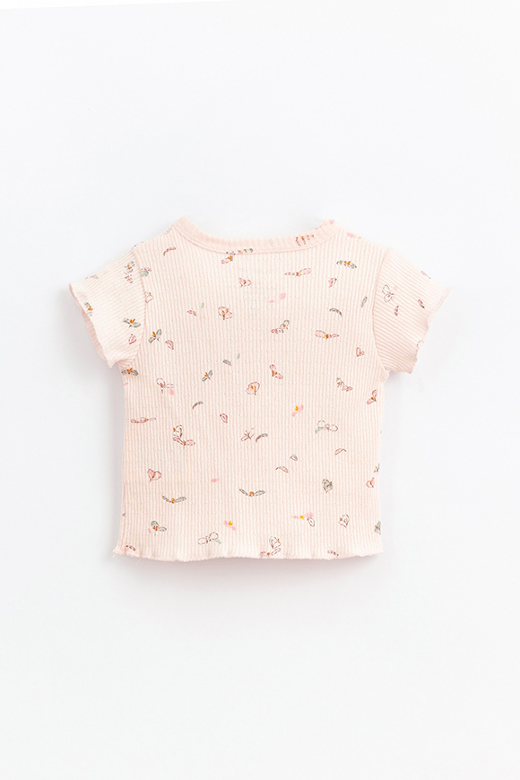 Play Up - Pink baby t shirt with small flowers