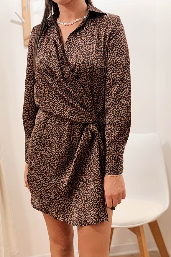 Vicolo - Micro leopard satin dress