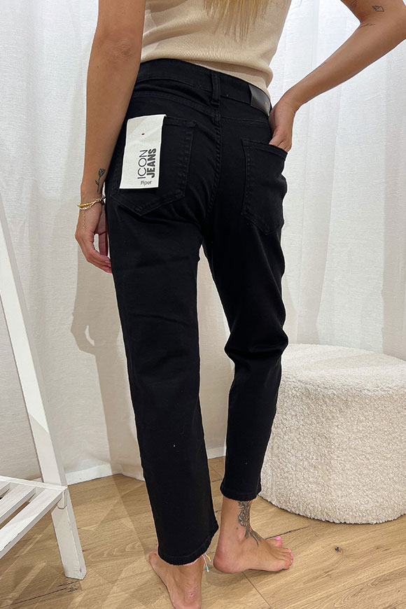 Vicolo - Jeans Piper nero con bottoni intarsiati