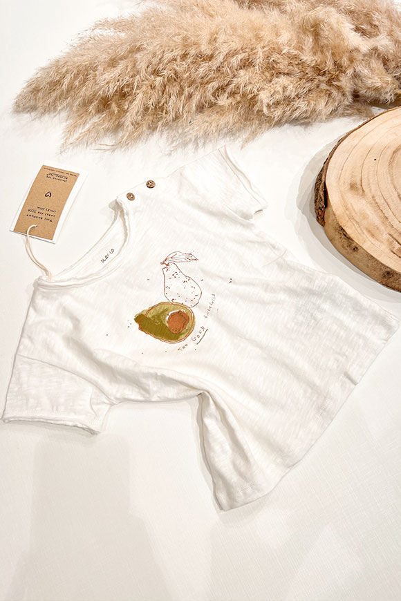 Play Up - T-Shirt in cotone organico con disegno sul davanti