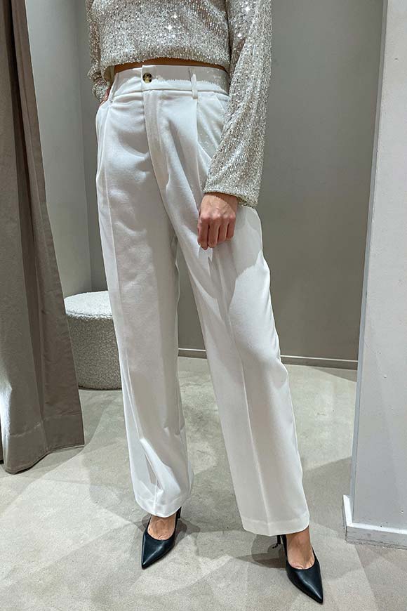 Vicolo - Pantalone bianco a palazzo