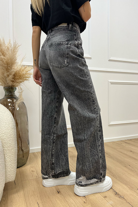 Icon Denim - Jeans "Poppy" grigio con rotture