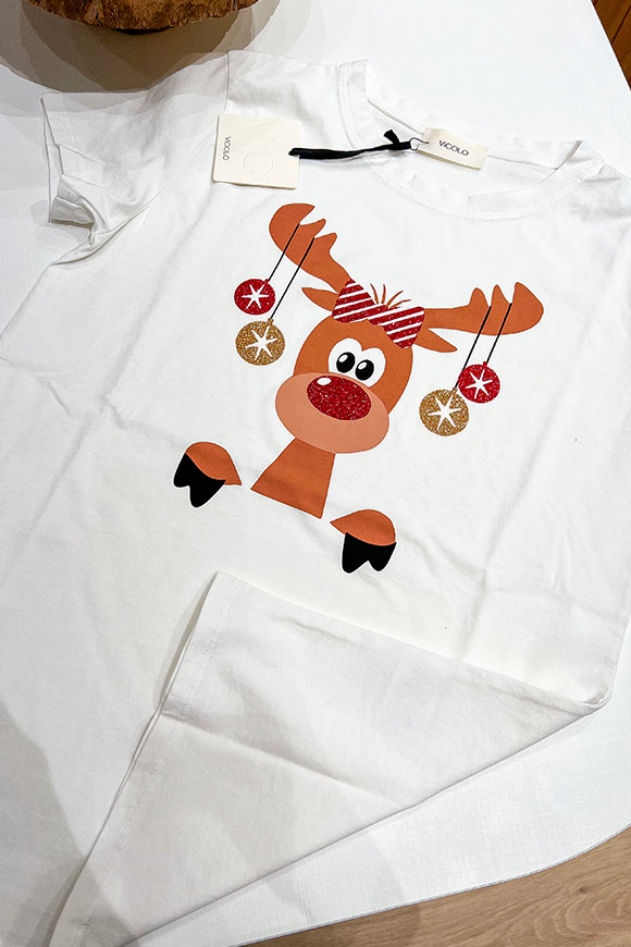 Vicolo - Reindeer t shirt and glitter balls