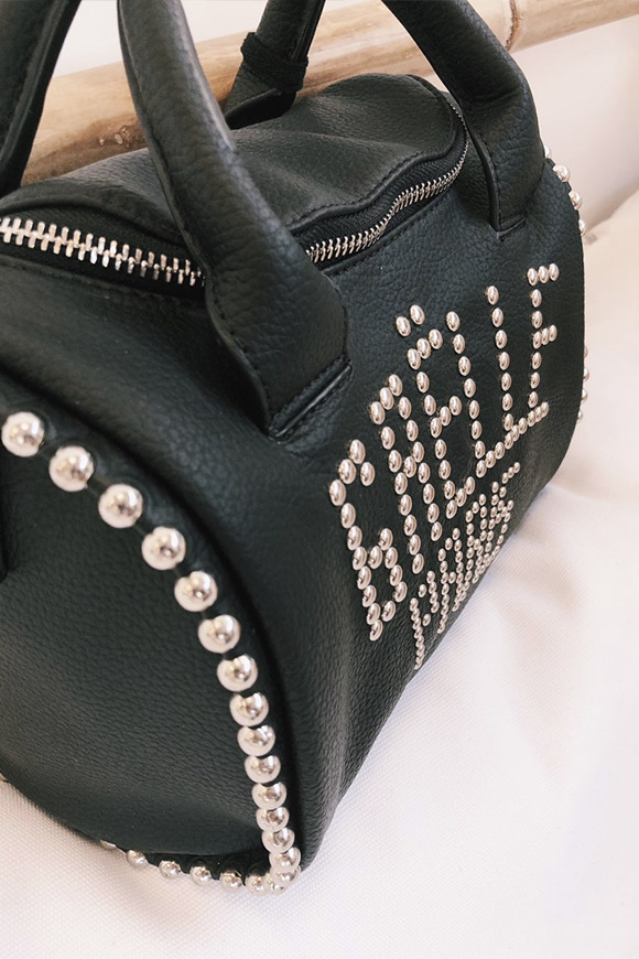 Gaelle - Mini satchel with studs and logo
