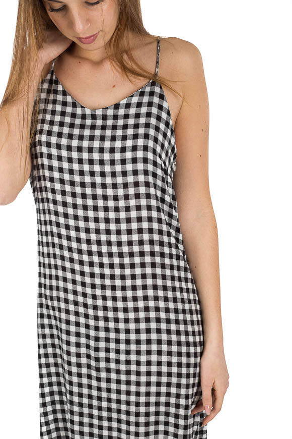 Glamorous - Black and white checkered midi dress