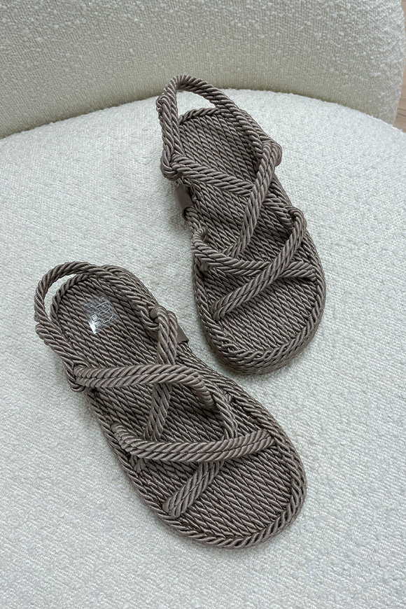 Ovyé - Sandali in corda taupe