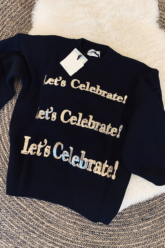 Vicolo - "Let's Celebrate" black sweater