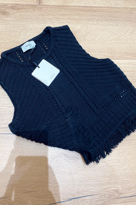 Vicolo - Black crochet top