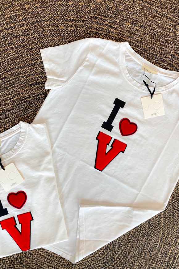 Vicolo - T shirt bianca "I love V"