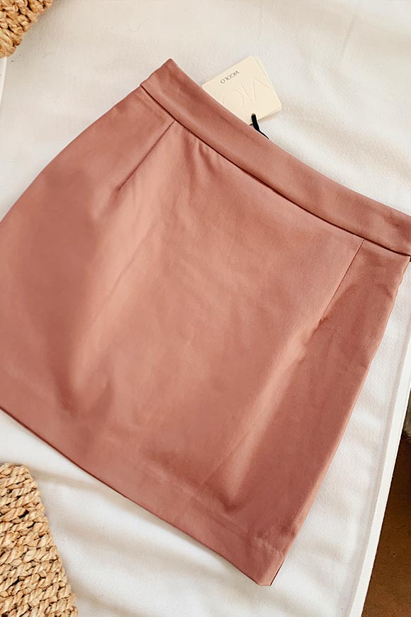 Vicolo - Pink skirt in faux leather tube