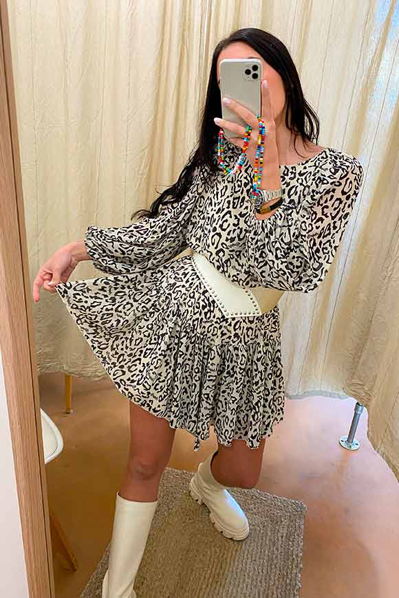 Aniye By Vestito Baloon Mindy maculato bianco - Calibro Shop