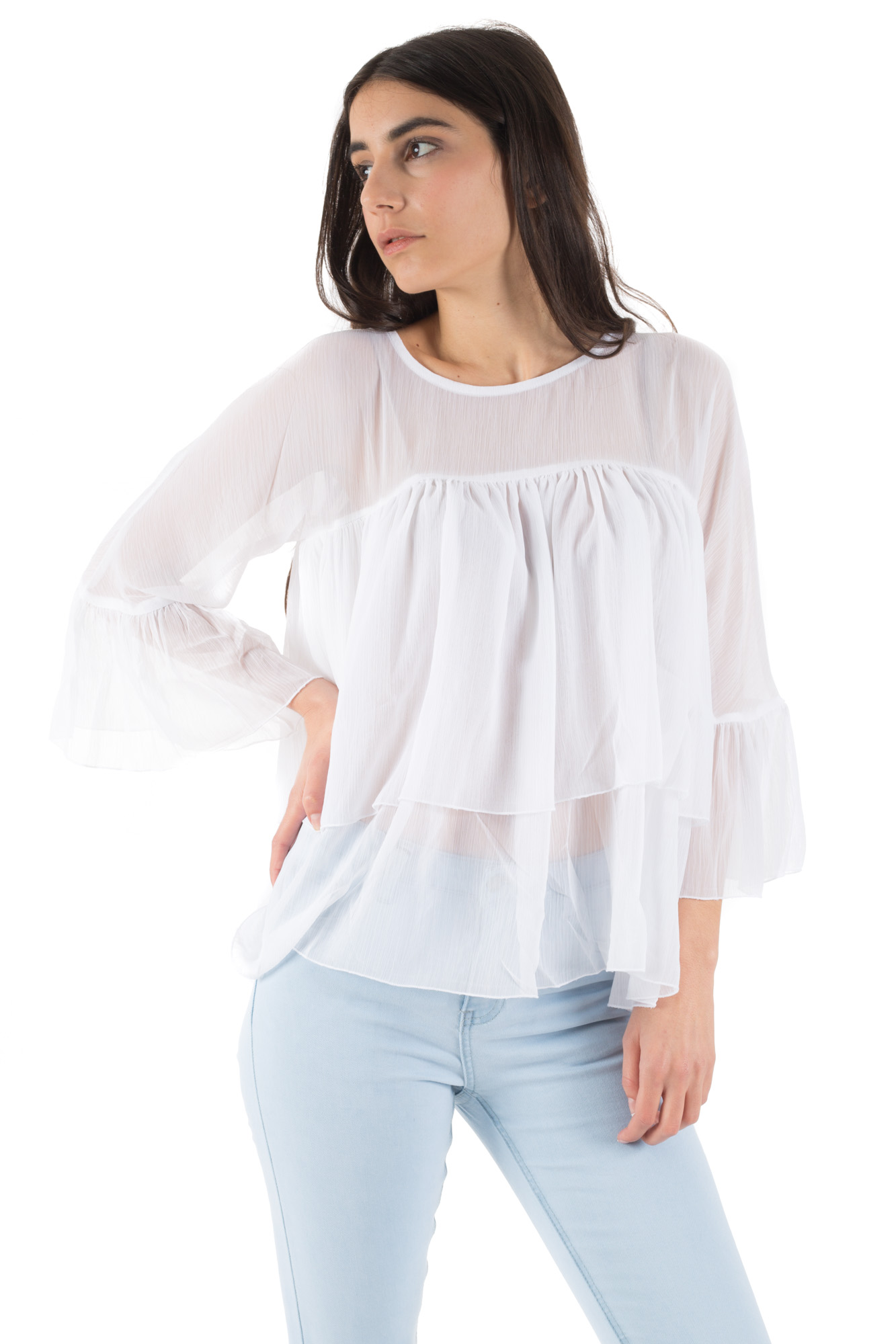 Minimum - Long sleeve top with frill