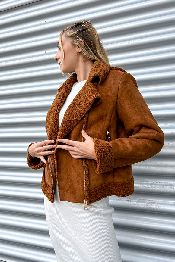 Tensione In - Sheepskin-style shearling leather jacket