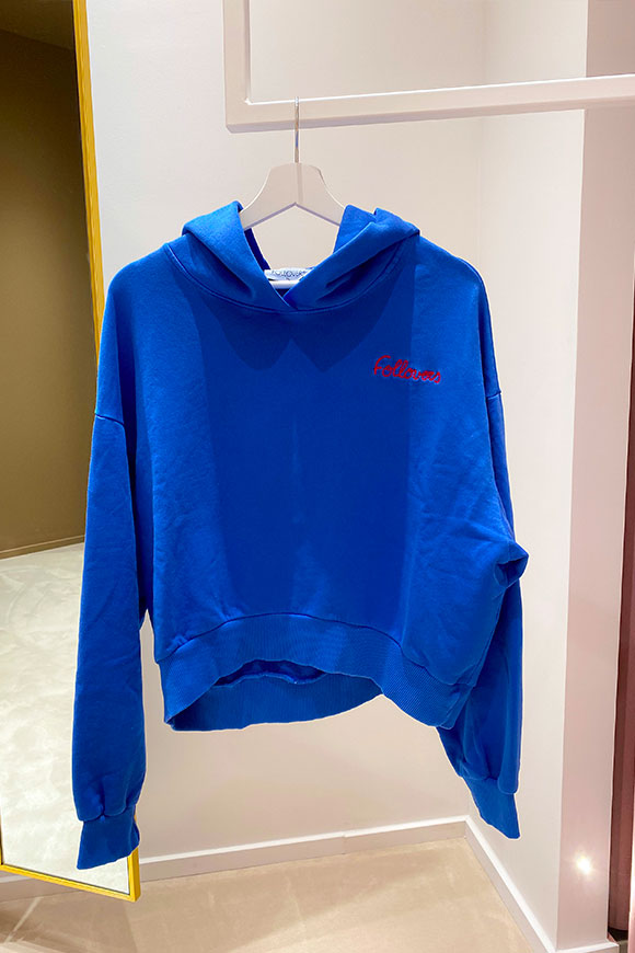 Follovers - Kylie blue crop sweatshirt