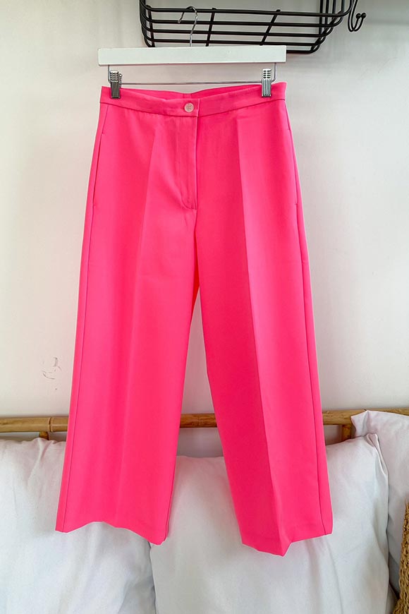 Vicolo - Pantaloni culotte fucsia neon in tessuto tecnico