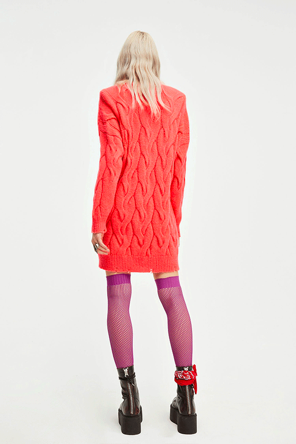 Aniye By - Mellow coral maxipull in wool and alpaca