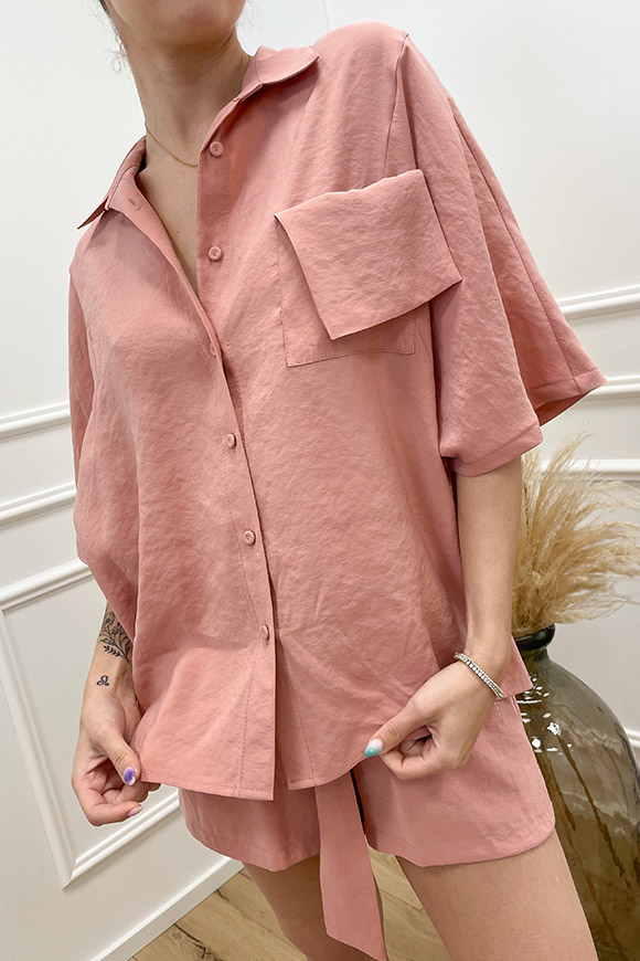 So Allure - Camicia over rosa antico in modal