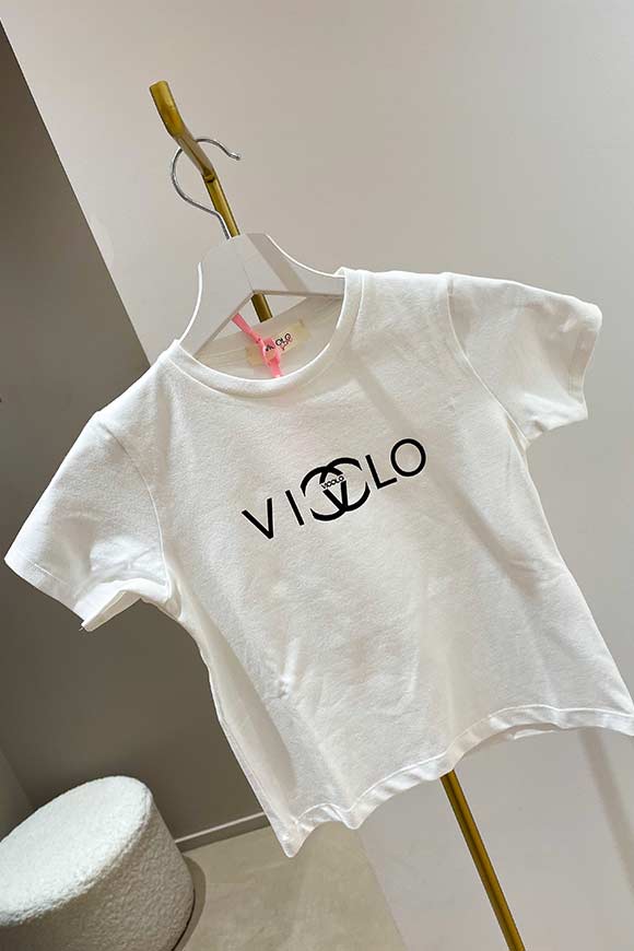 Vicolo Bambina - T shirt logo Vicolo "Chanel" nero