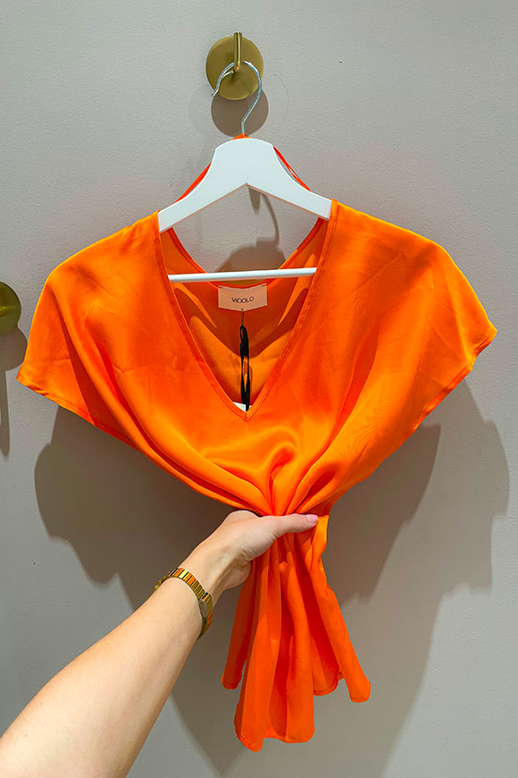 Vicolo - Orange viscose blouse