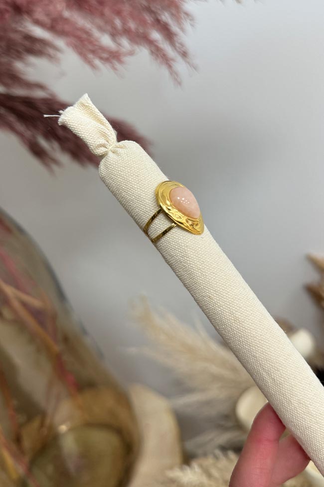 Calibro Shop - Anello oro con pietra rosa