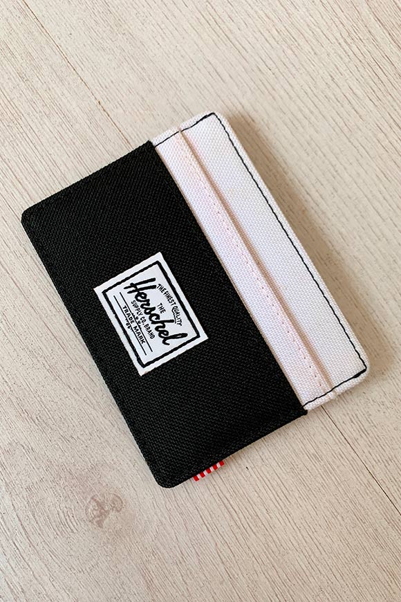 Herschel - Black and white card holder bag
