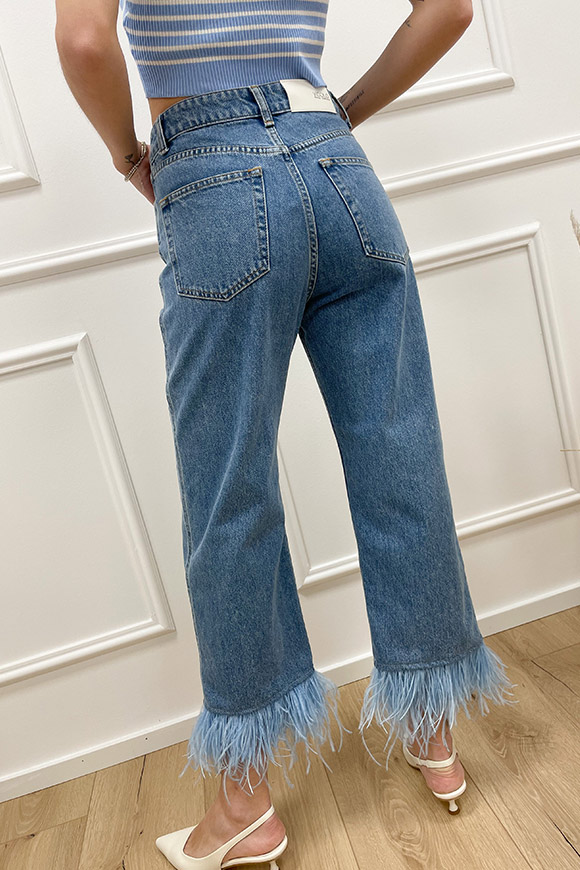 Vicolo - Jeans "Kate" con piume