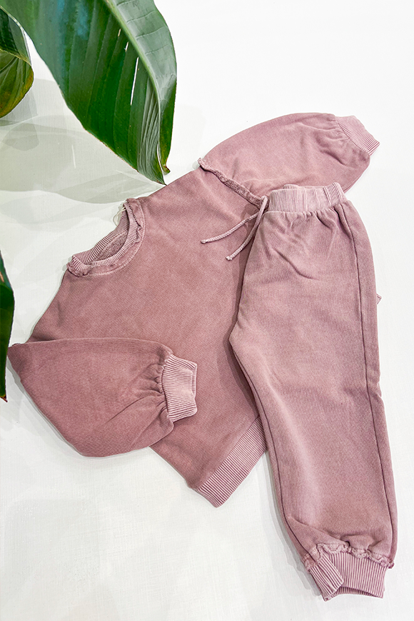 Play Up - Pantaloni rosa in felpa con elastico e cordino