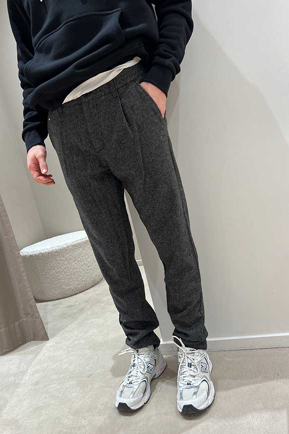 Anerkjendt - Pantaloni grigi antracite in lana