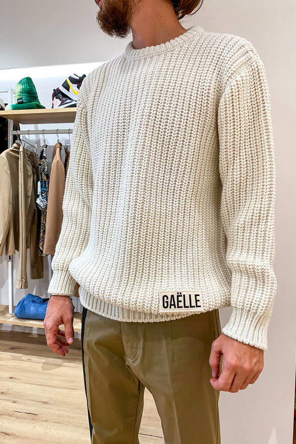 Gaelle - Maglione girocollo lana in maglia inglese