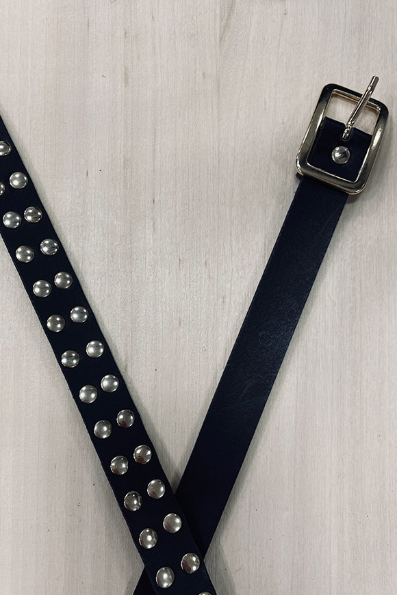 Vicolo - Cintura nera con borchie