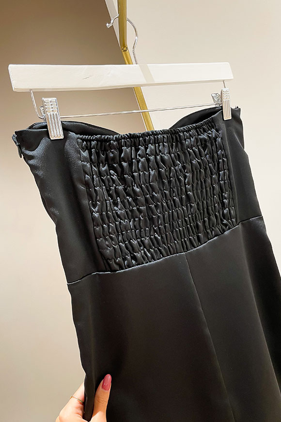 Haveone - Vestito corsetto nero in raso