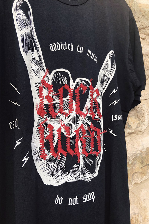 Gianni Lupo - T shirt rock nera