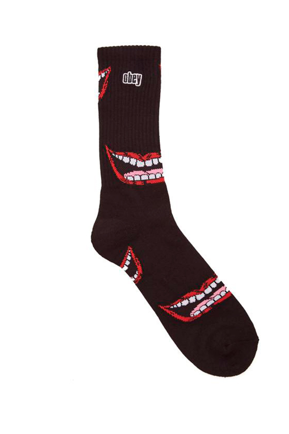 Obey - Brown socks with prints