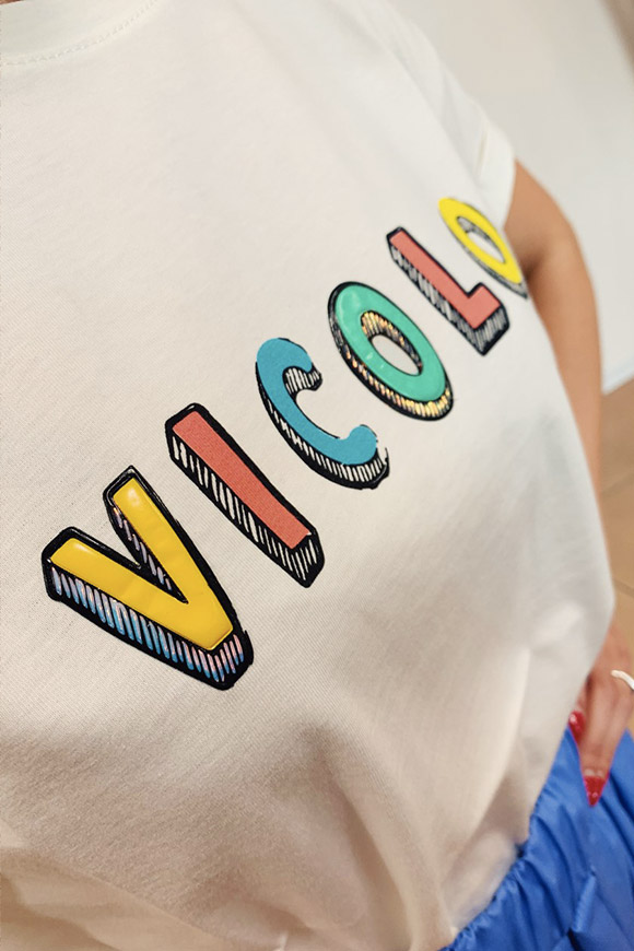 Vicolo - White cartoon T shirt