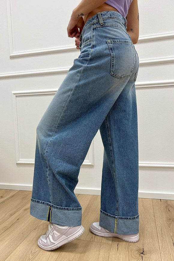 Icon Denim - Jeans "Nicole" con risvolto