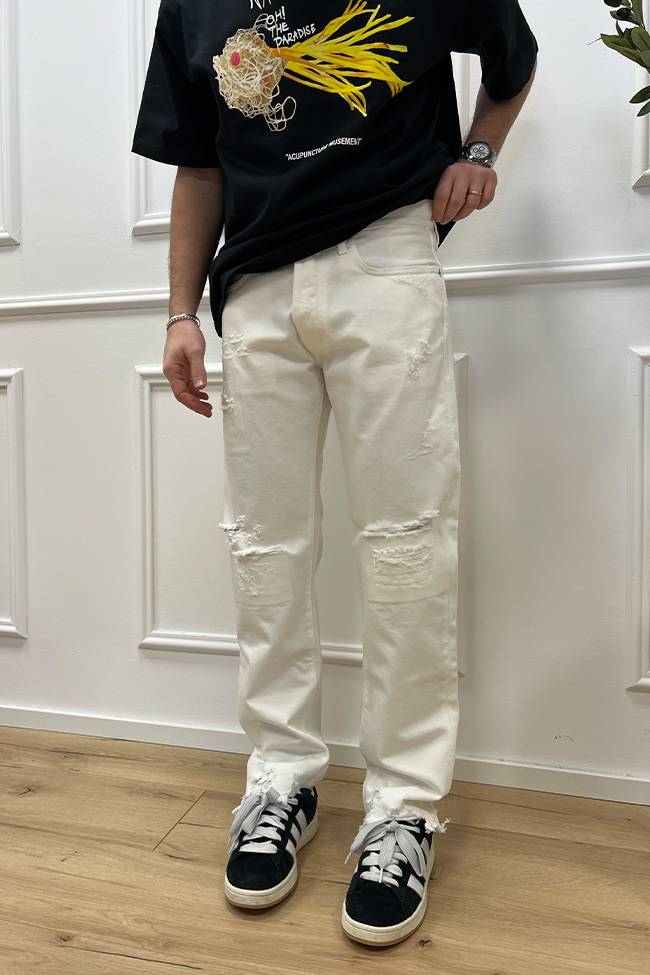 Cycle - Jeans regular bianco straight '90s
