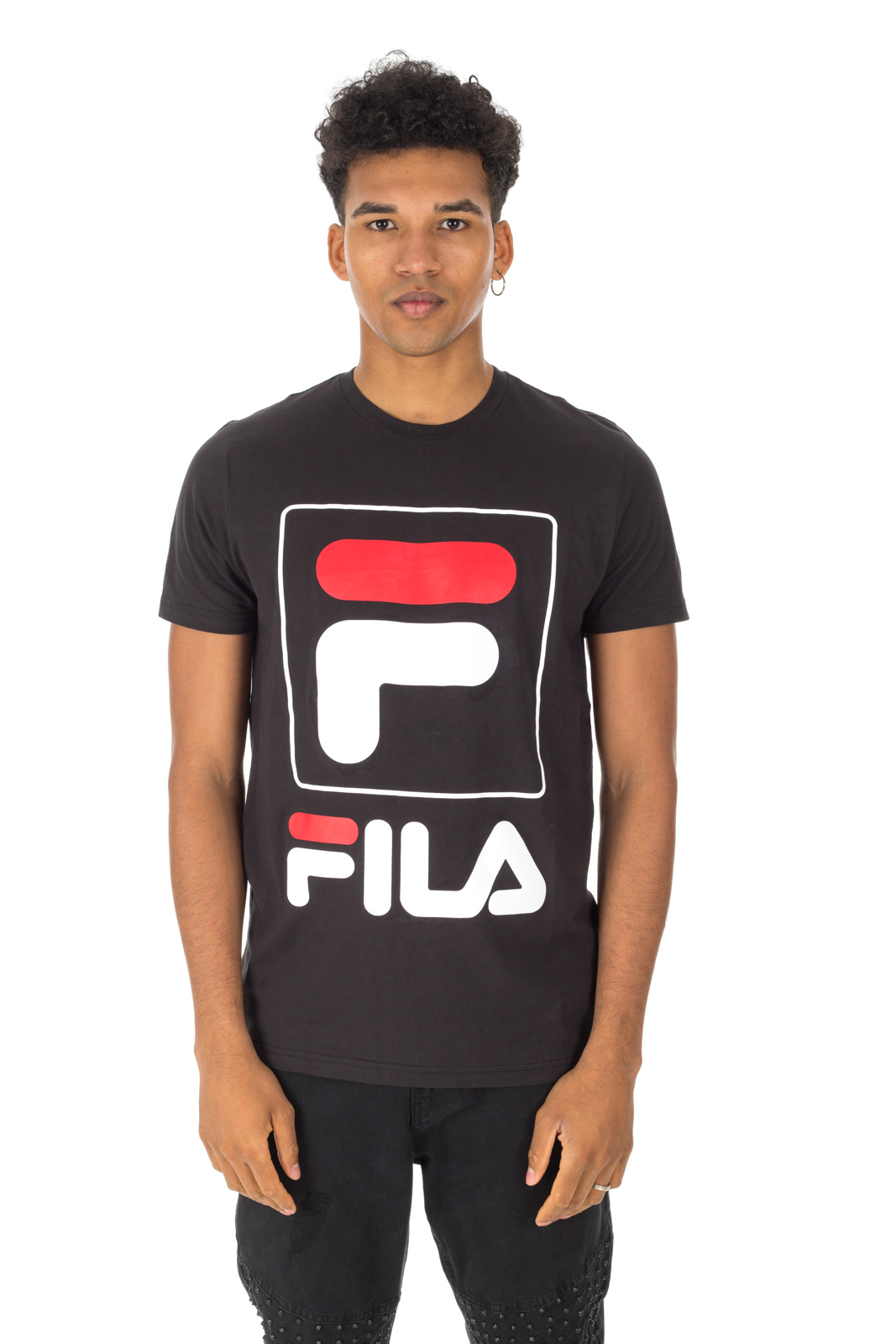 Fila - T shirt Nera Maxi Logo