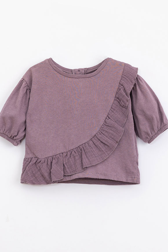 Play Up - T shirt viola con rouches in cotone Lavender