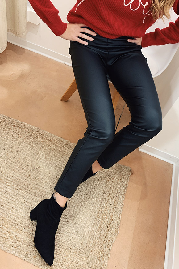 Vicolo - Black coated leggings