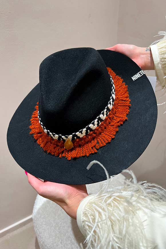 Nine to wear - Black fedora hat with drop