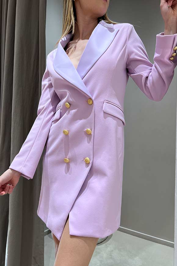 Vicolo - Vestito doppiopetto lilla "robe manteu"