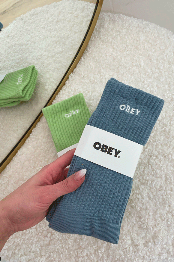 Obey - Calzino ghiaccio logo bianco ricamato