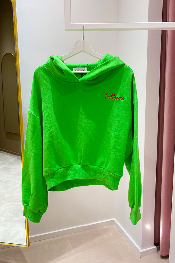 Follovers - Kylie apple green crop sweatshirt