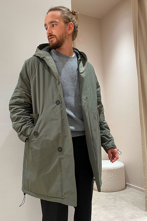 Berna - Military green over parka with hood