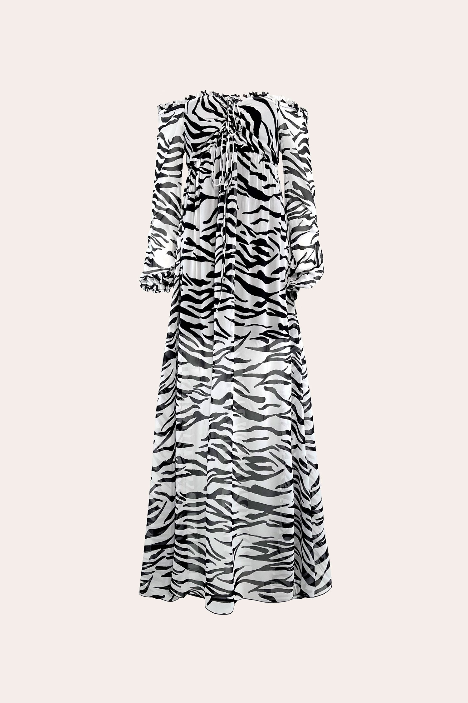 Aniye By - Vestito lungo Zibra in georgette