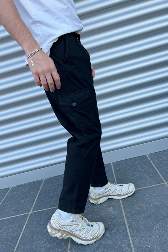 Block Eleven - Pantalone jeans neri con pinces