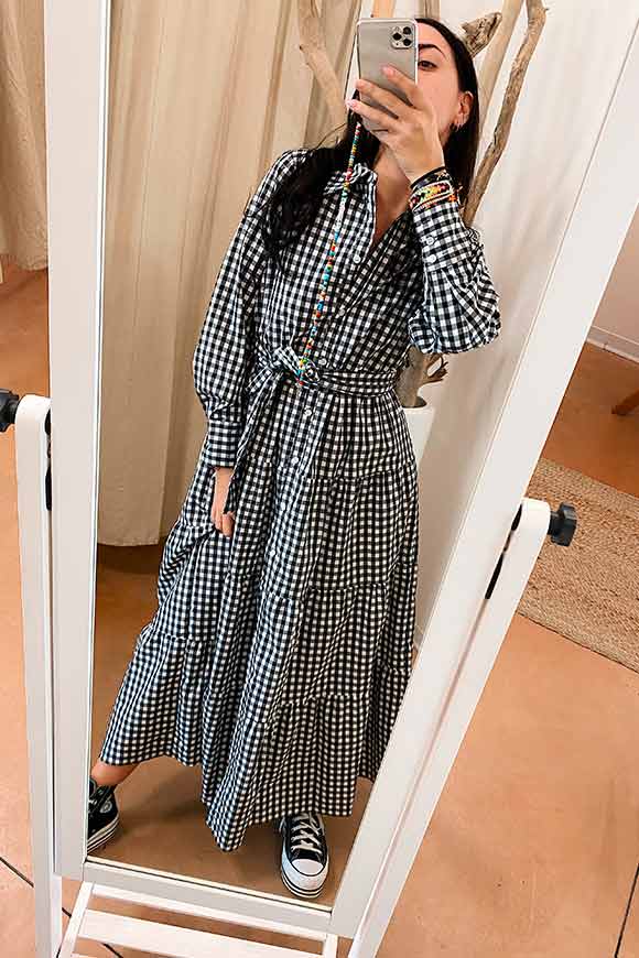 Tensione In - Vichy cotton shirt dress