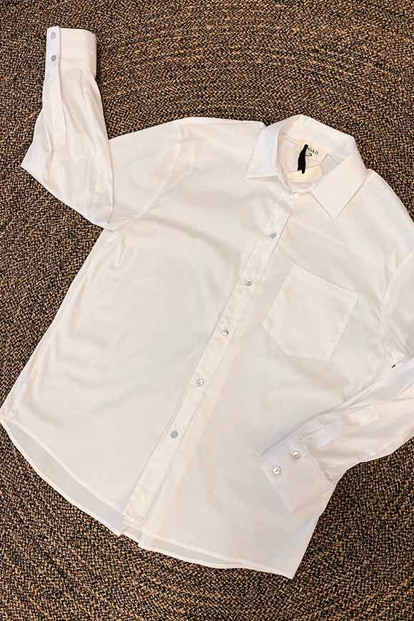 Vicolo - Camicia bianca taglio regolare con taschino