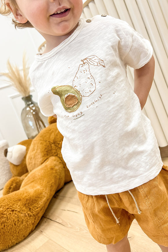 Play Up - T-Shirt in cotone organico con disegno sul davanti