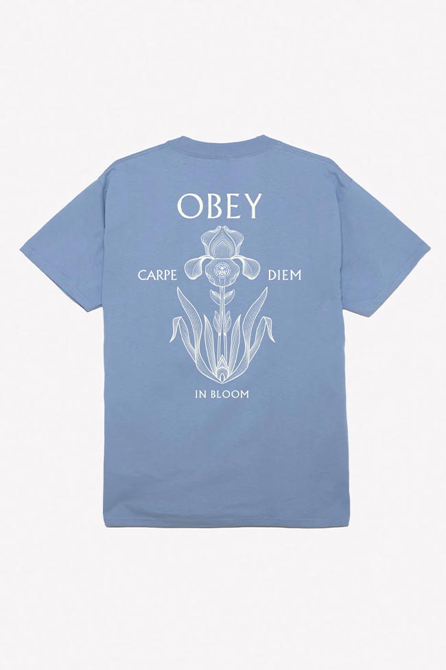 Obey - T shirt violetta stampa "Iris in Bloom"